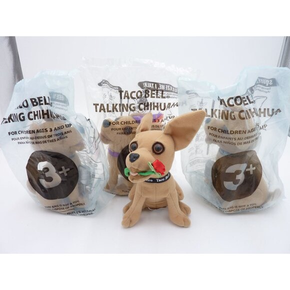 Taco Bell Other - Lot of 4 taco bell chihuahua 3 sealed 1 open 1double